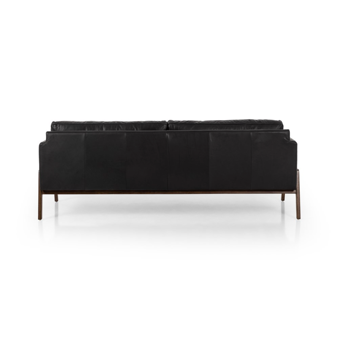 Chasity 84" Top Grain Leather 2 Cushion Sofa - Heirloom Black