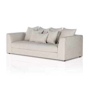 Venessa 91" Bench Cushion Tufted Sofa - Performance Natural