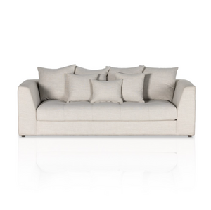 Venessa 91" Bench Cushion Tufted Sofa - Performance Natural