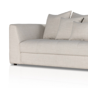 Venessa 91" Bench Cushion Tufted Sofa - Performance Natural