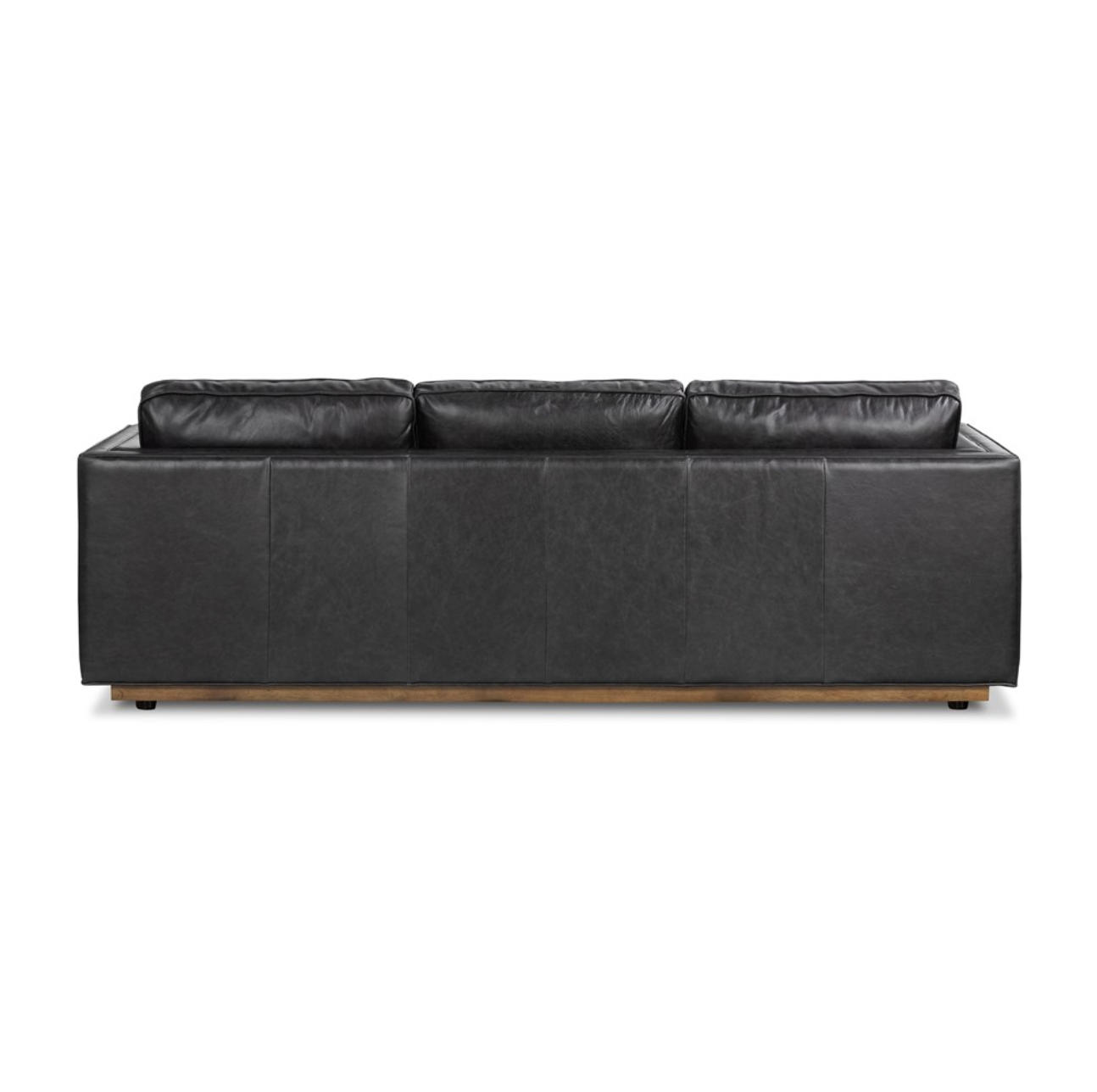 Keelan 90" Top Grain Leather Sofa - Sonoma Black