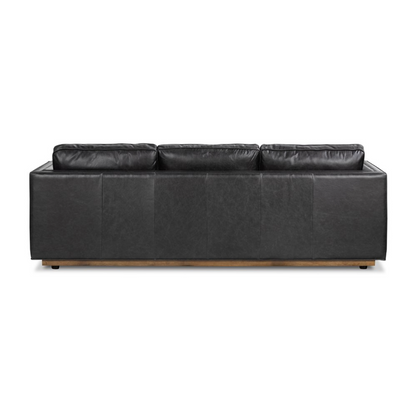 Keelan 90" Top Grain Leather Sofa - Sonoma Black