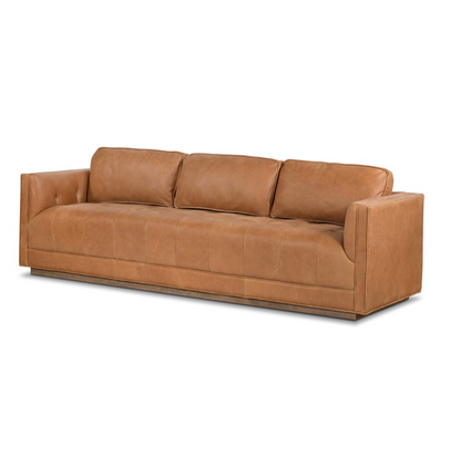 Keelan 90" Top Grain Leather Sofa - Cognac