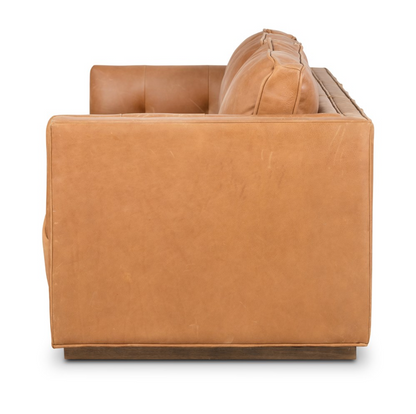 Keelan 90" Top Grain Leather Sofa - Cognac