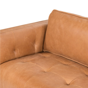 Keelan 90" Top Grain Leather Sofa - Cognac