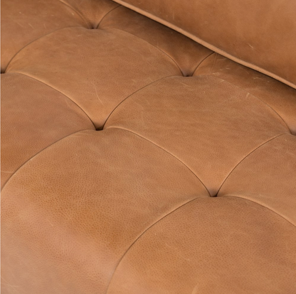 Keelan 90" Top Grain Leather Sofa - Cognac