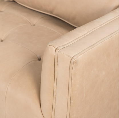 Keelan 90" Top Grain Leather Sofa - Palmero Nude