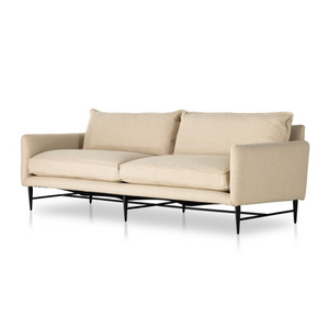 Dani 93" 2 Cushion Sofa - Iron + Performance Flax