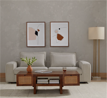 Parker 92" 2 Cushion Sofa - Performance Pearl