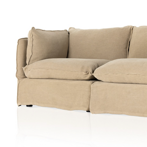 Andres 69" 2 Cushion Slipcover Sofa - Canvas