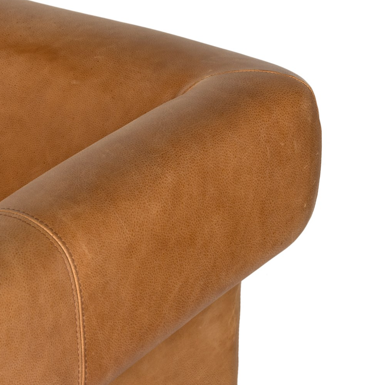 Cade 91" Italian Top Grain Leather 2 Cushion Sofa - Cognac