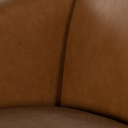 Cade 91" Italian Top Grain Leather 2 Cushion Sofa - Cognac