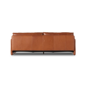 Eden 86" Top Grain Leather 2 Cushion Sofa - Nutmeg
