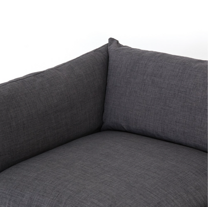 Auriella 117" 3 Cushion Modular Sectional - Performance Charcoal