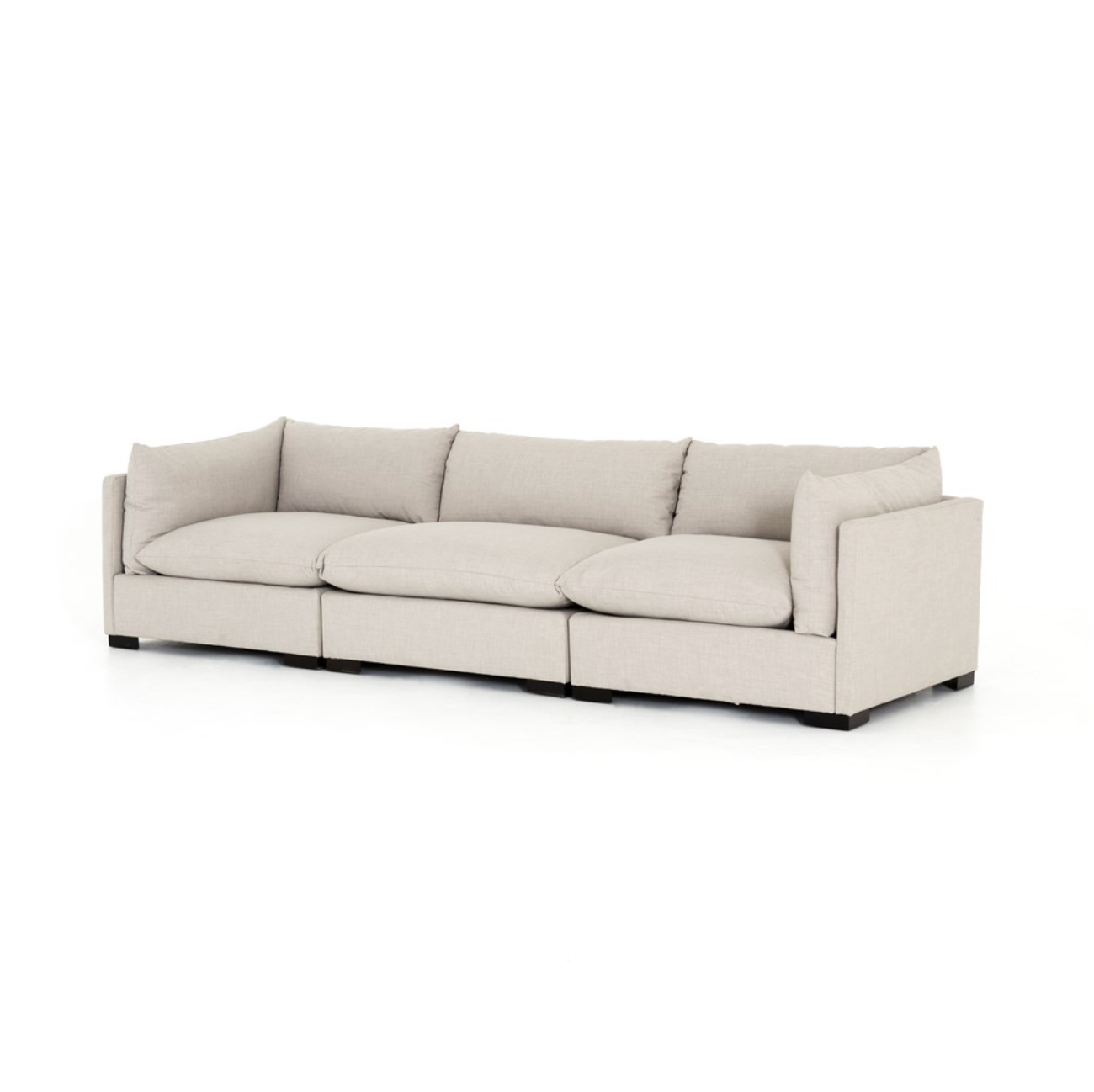 Auriella 117" 3 Cushion Modular Sectional - Perfomance Moon