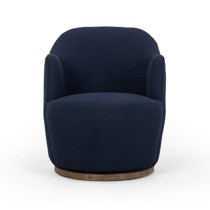 Santiago 26" Swivel Chair - Parawood + Indigo
