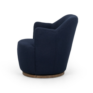 Santiago 26" Swivel Chair - Parawood + Indigo