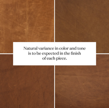 Tapanga 32" Top Grain Leather Swivel Chair - Sienna