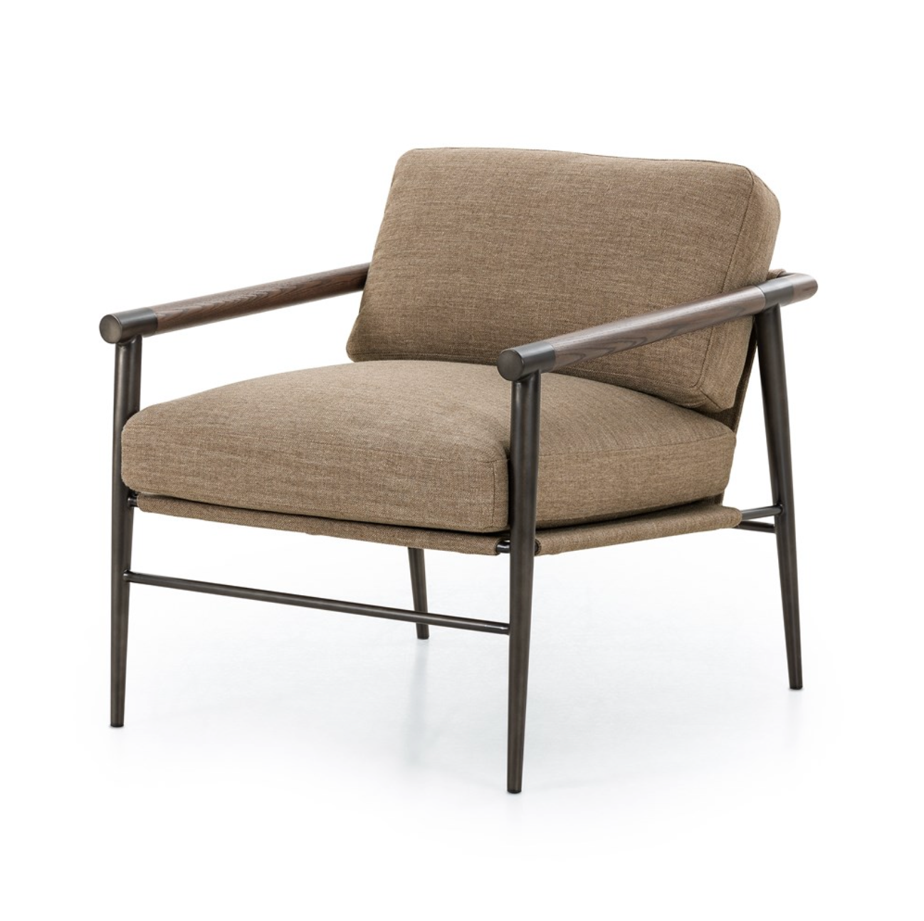 Raymond 28" Occasional Chair - Performance Fawn + Metal