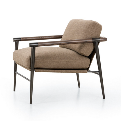 Raymond 28" Occasional Chair - Performance Fawn + Metal