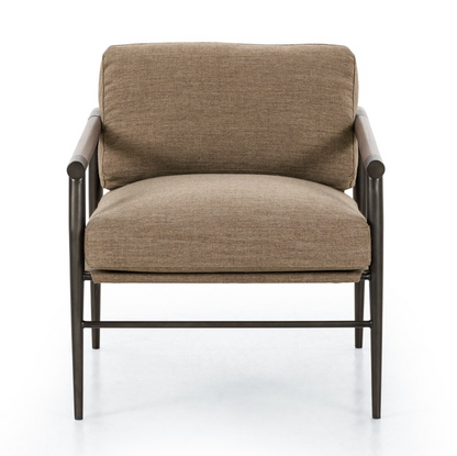 Raymond 28" Occasional Chair - Performance Fawn + Metal