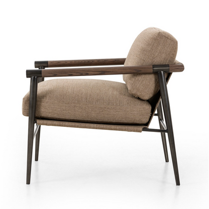 Raymond 28" Occasional Chair - Performance Fawn + Metal