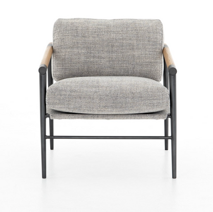 Raymond 28" Occasional Chair - Performance Raven + Metal