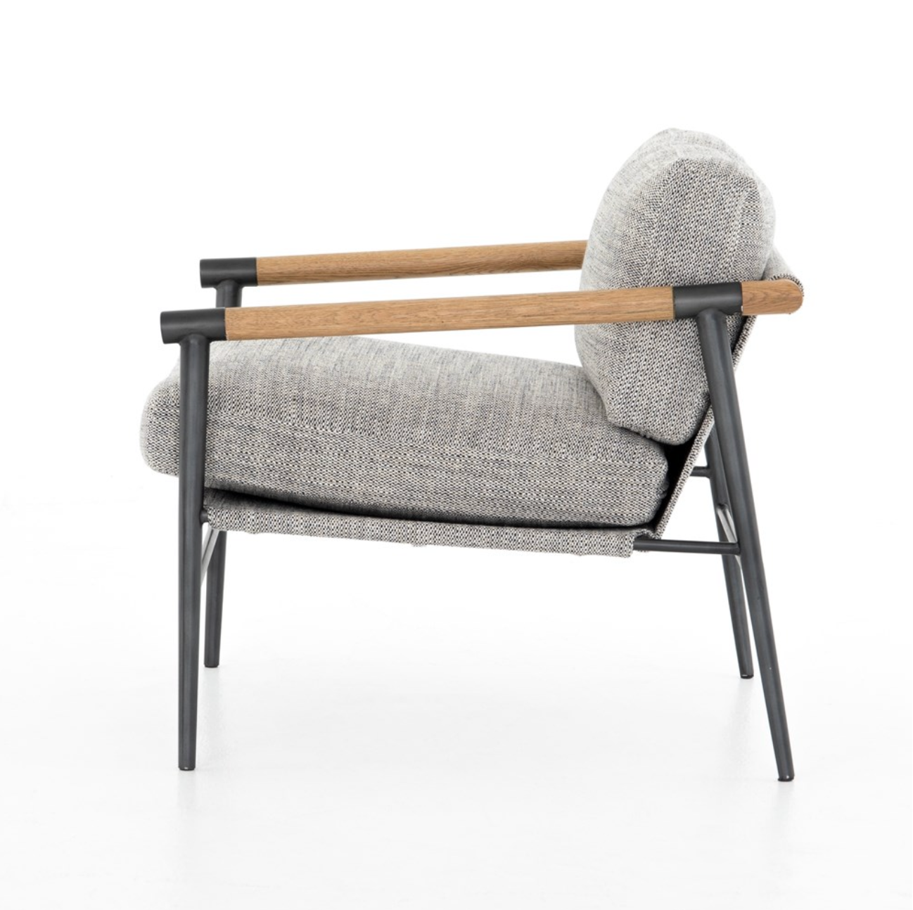 Raymond 28" Occasional Chair - Performance Raven + Metal