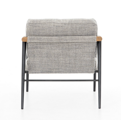 Raymond 28" Occasional Chair - Performance Raven + Metal