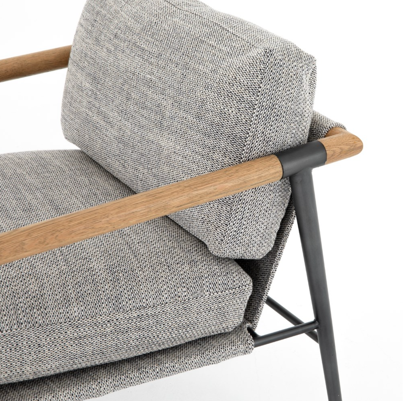 Raymond 28" Occasional Chair - Performance Raven + Metal
