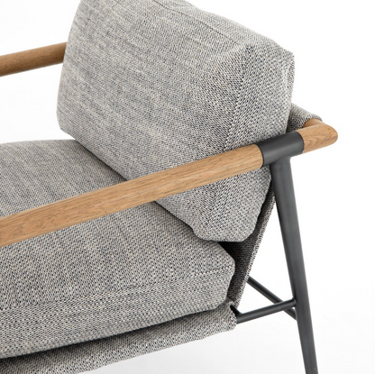 Raymond 28" Occasional Chair - Performance Raven + Metal