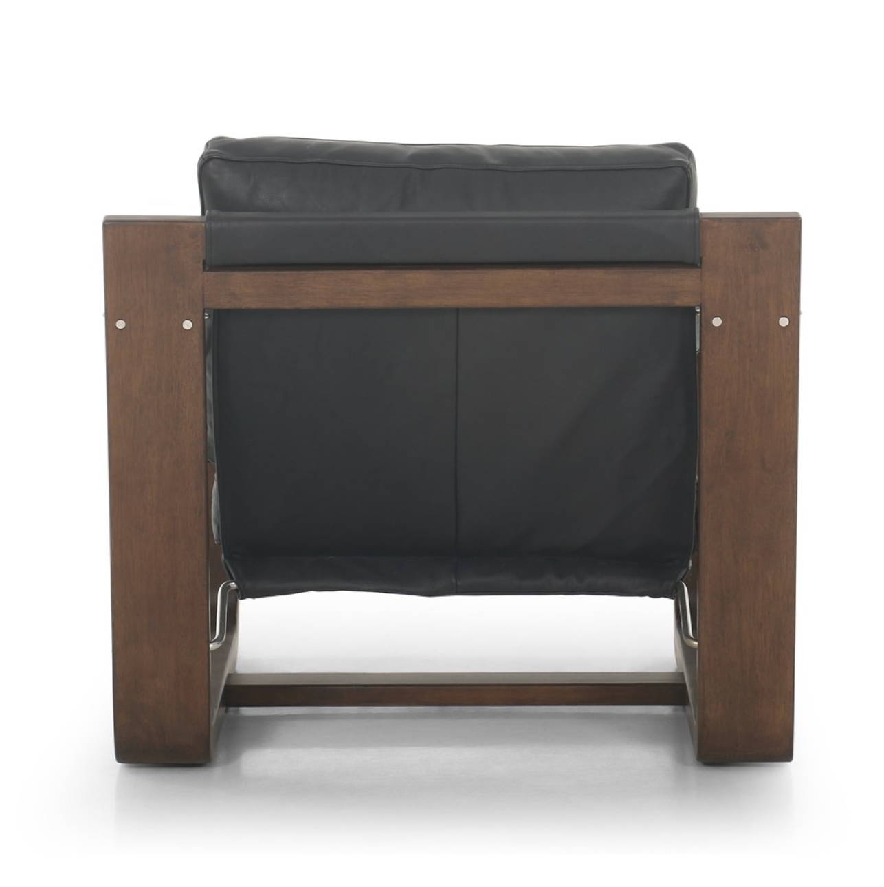 Jordana 33" Top Grain Leather Occasional Chair - Black