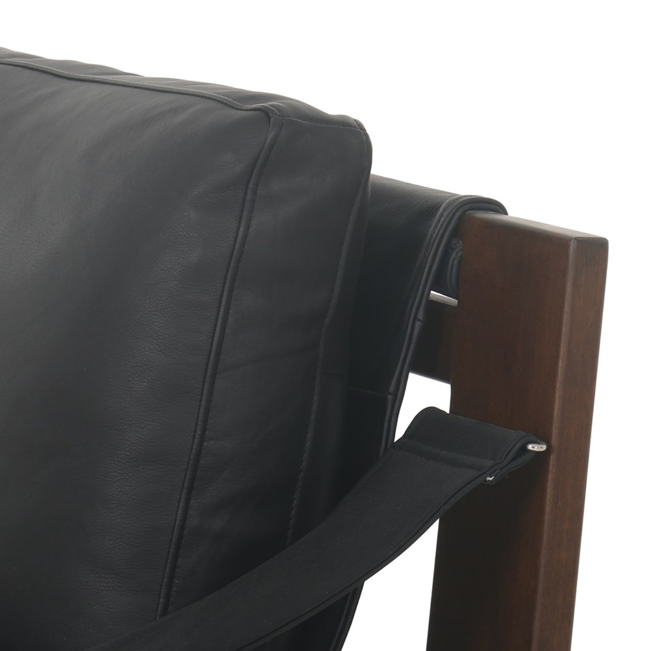 Jordana 33" Top Grain Leather Occasional Chair - Black