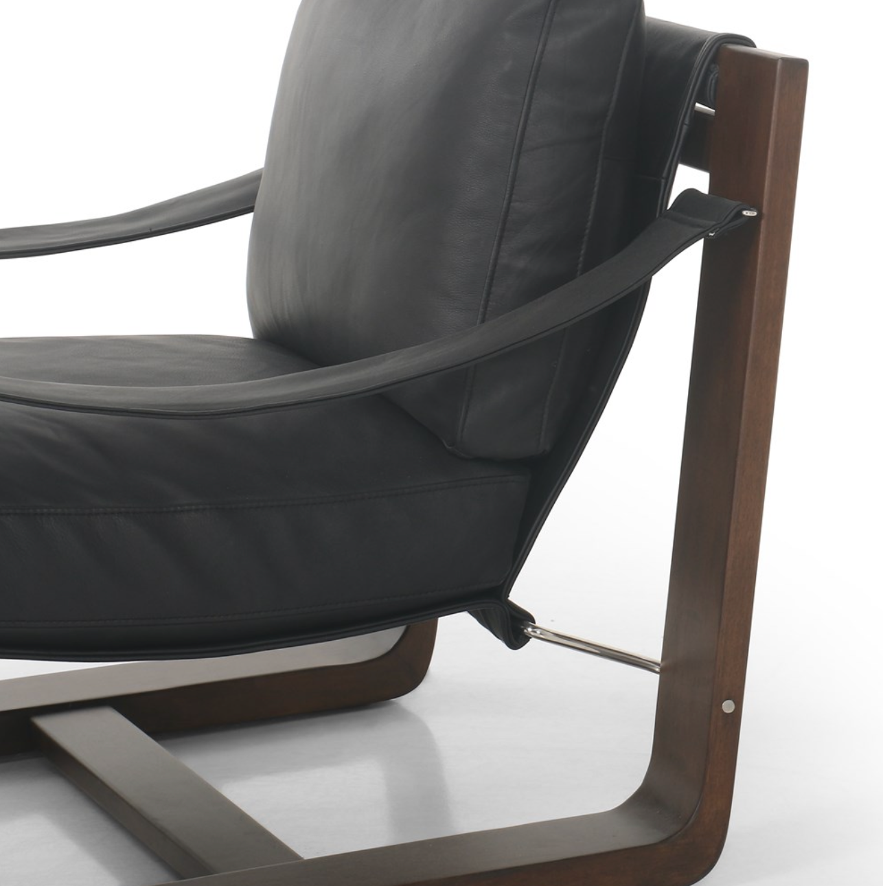 Jordana 33" Top Grain Leather Occasional Chair - Black