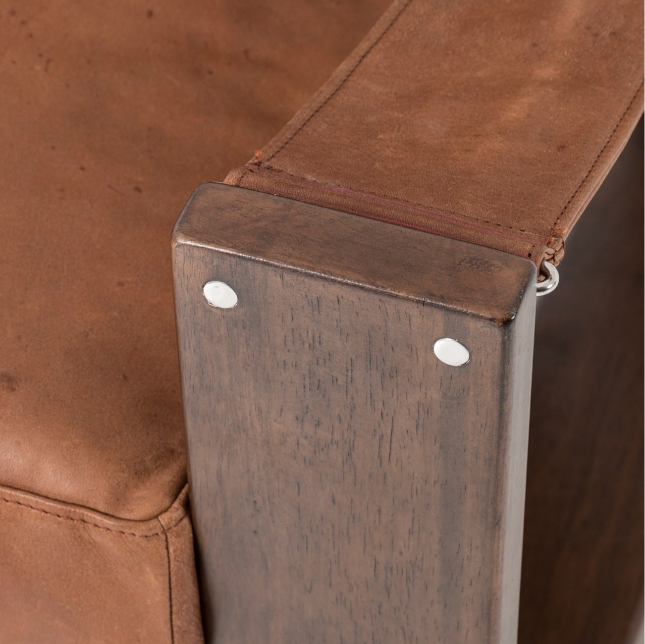 Jordana 33" Top Grain Leather Occasional Chair - Heirloom Sienna