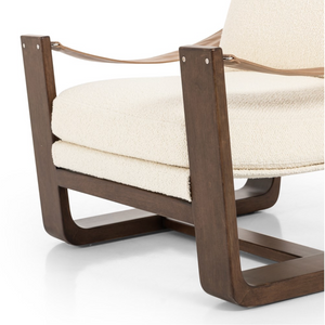 Jordana 33" Occasional Chair - Cream + Dark Ash