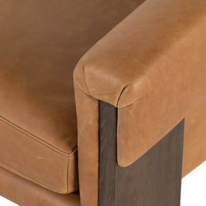 Cade 35" Top Grain Leather Occasional Chair - Palermo Cognac