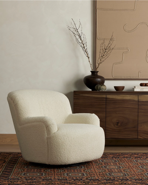 Kabir 35" Swivel Chair - Natural