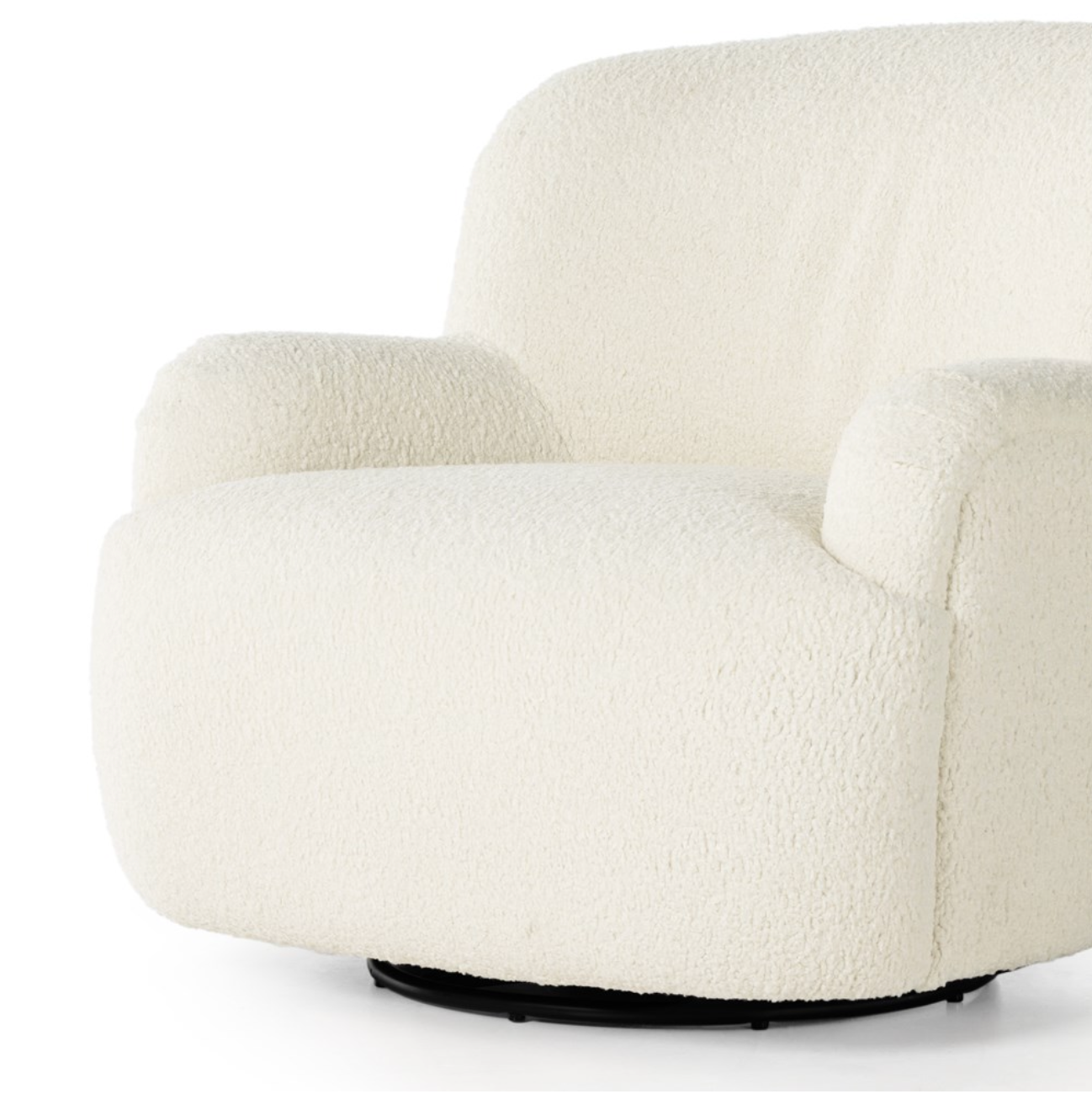 Kabir 35" Swivel Chair - Natural