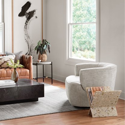 Kaelyn 34" Swivel Chair - Performance Dove