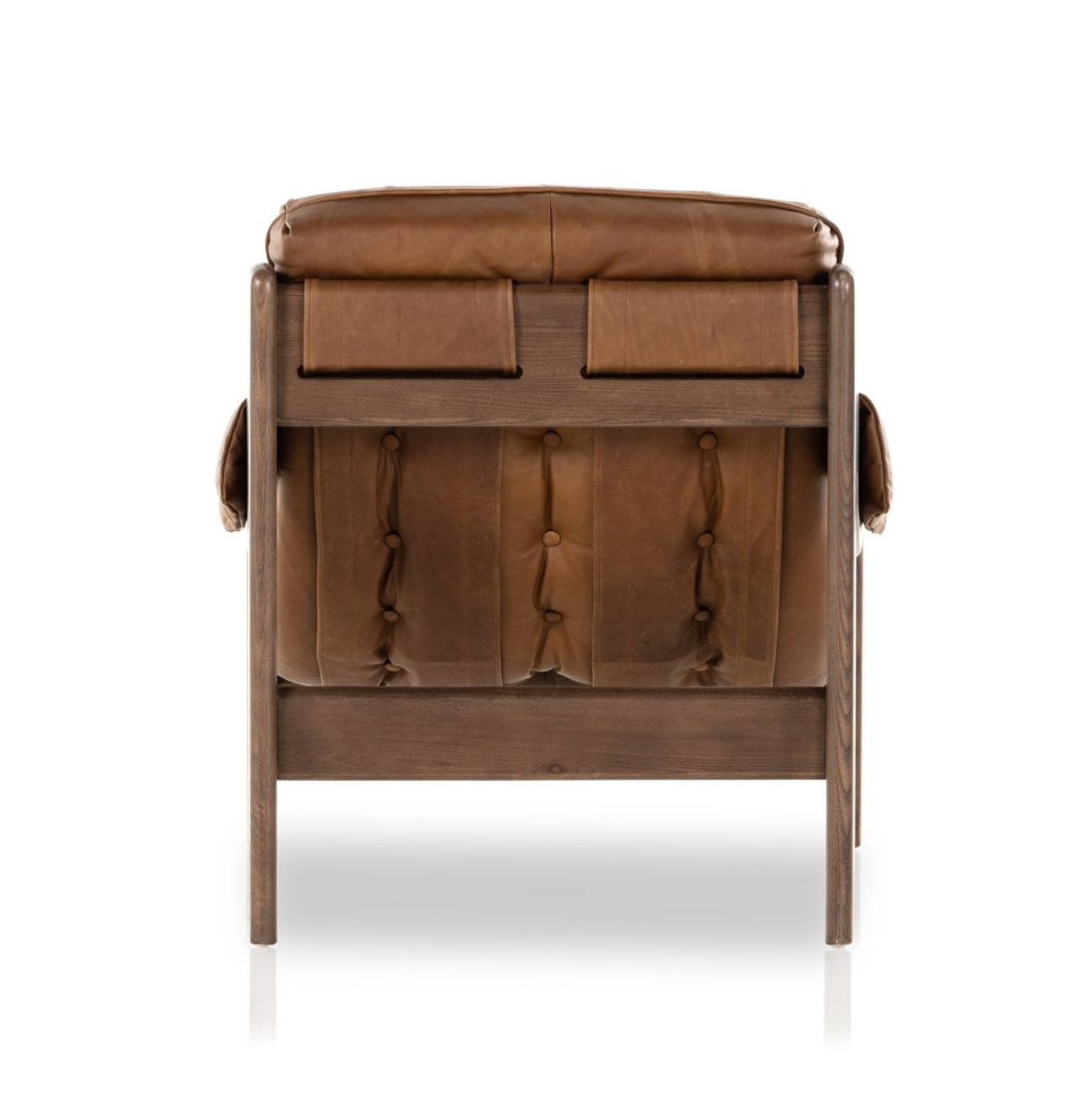 Zara 30" Top Grain Leather Occasional Chair - Sienna