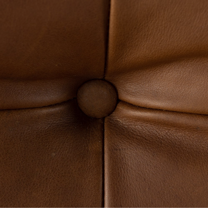 Zara 30" Top Grain Leather Occasional Chair - Sienna