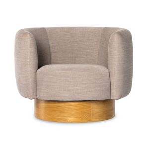 Zenobia 39" Swivel Chair - Taupe