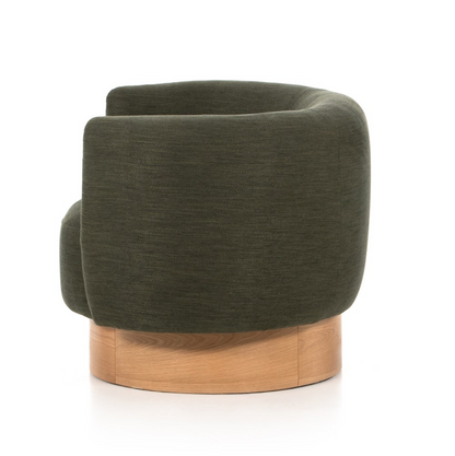 Zenobia 39" Swivel Chair - Moss