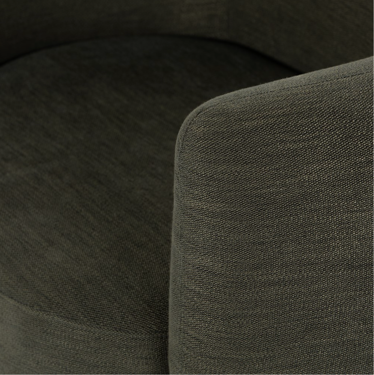 Zenobia 39" Swivel Chair - Moss