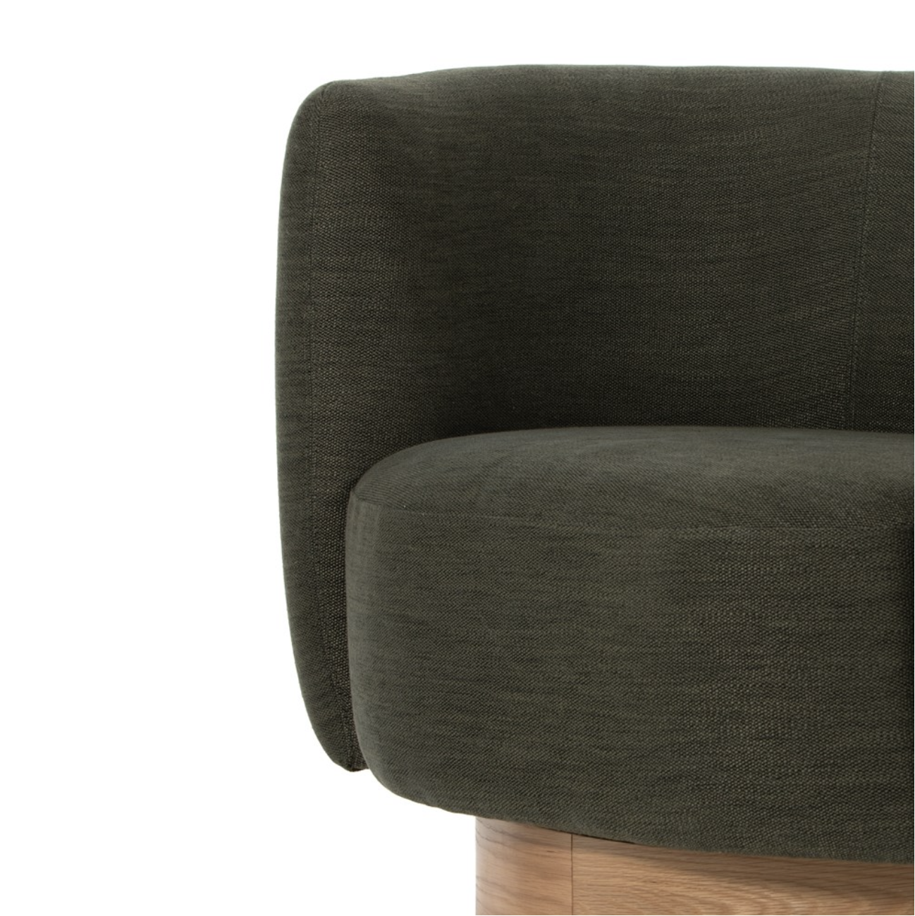 Zenobia 39" Swivel Chair - Moss