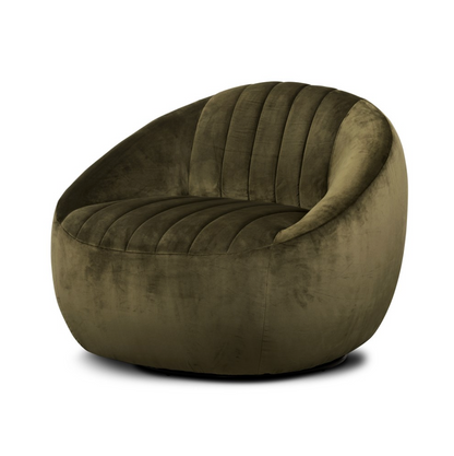 Clementine 35" Swivel Chair - Olive