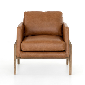 Achilles 30" Top Grain Leather Occasional Chair - Butterscotch