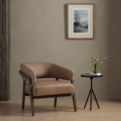 Dasha 29" Top Grain Leather Accent Chair - Palermo Drift