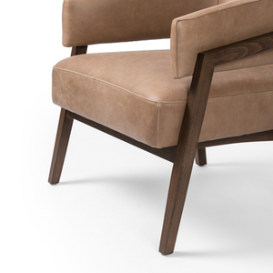 Dasha 29" Top Grain Leather Accent Chair - Palermo Drift